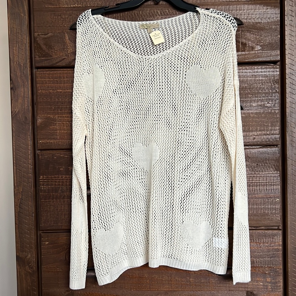White Heart Sweater